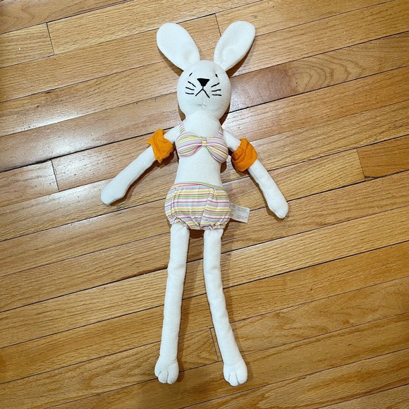 Anthropologie Stuffed Animal Beach Bunny Rabbit Limited Edition HTF RARE